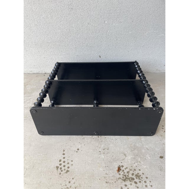 Black Folk Art Spool Shelf, 1930s For Sale - Image 8 of 13