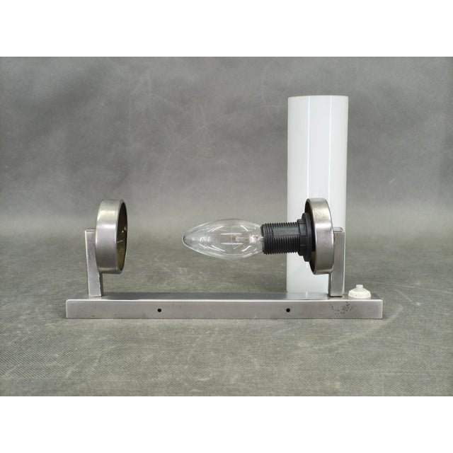Art Deco Chrome and Glass Wall Lights, 1930s, Set of 2 For Sale - Image 9 of 11