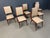Mid-Century Modern Italian Dining Chairs, 1950s, Set of 6, in Very Good conditions. Designed 1950 to 1959