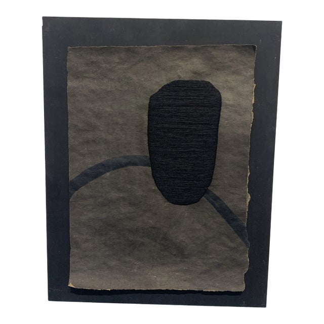 Contemporary Minimalist Abstract Weaving on Paper For Sale