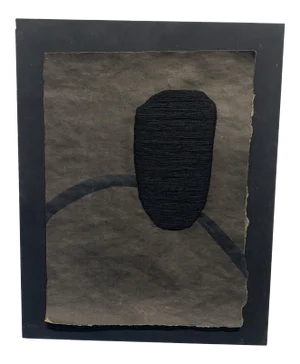 Contemporary Minimalist Abstract Weaving on Paper