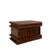 A handsome vintage wooden keepsake or jewelry box featuring richly figured burl wood and an unusual hidden locking...