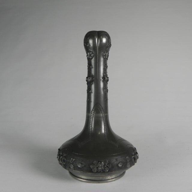 Art Nouveau Tin Vase by Pechez, Early 20th Century For Sale - Image 6 of 18