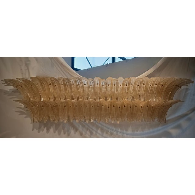 Mid-Century Murano Glass and Brass Chandelier, 2000s For Sale - Image 9 of 9