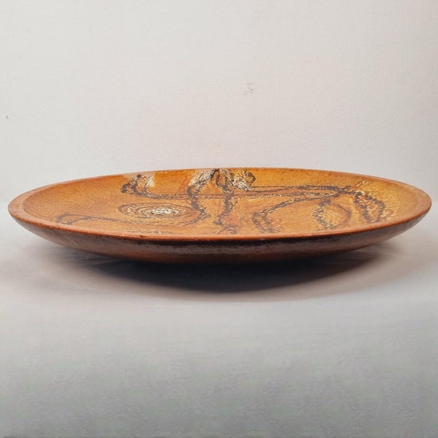 Vintage ceramic wall charger in excellent condition with a unique appearance. It evokes the style of Hungarian applied...