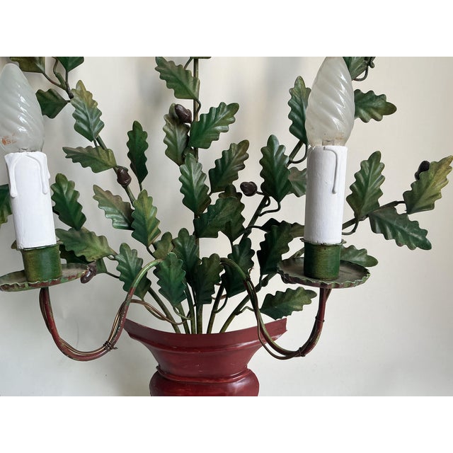 1950s Large Italian Oak Branch Wall Lights, 1950s, Set of 2 For Sale - Image 5 of 9