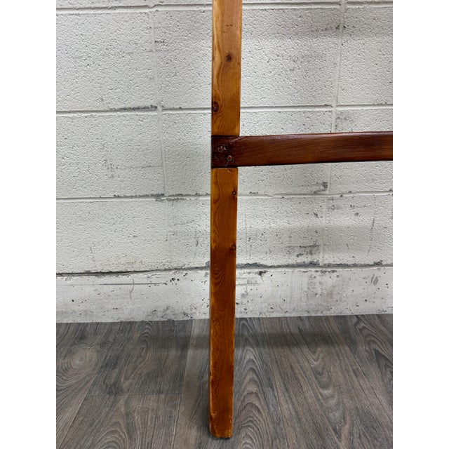 Late 20th Century Vintage 86 Inch Solid Pine Blanket Ladder For Sale - Image 5 of 10