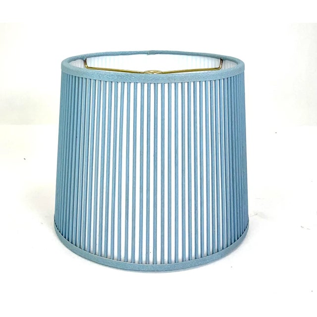 Not Yet Made - Made To Order Retro Drum Stick Shade in Solid Light Blue, 10" For Sale - Image 5 of 5