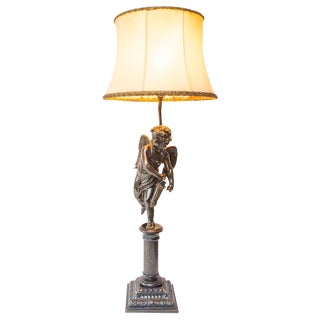 Large Table Lamp in Bronze, 1970s For Sale