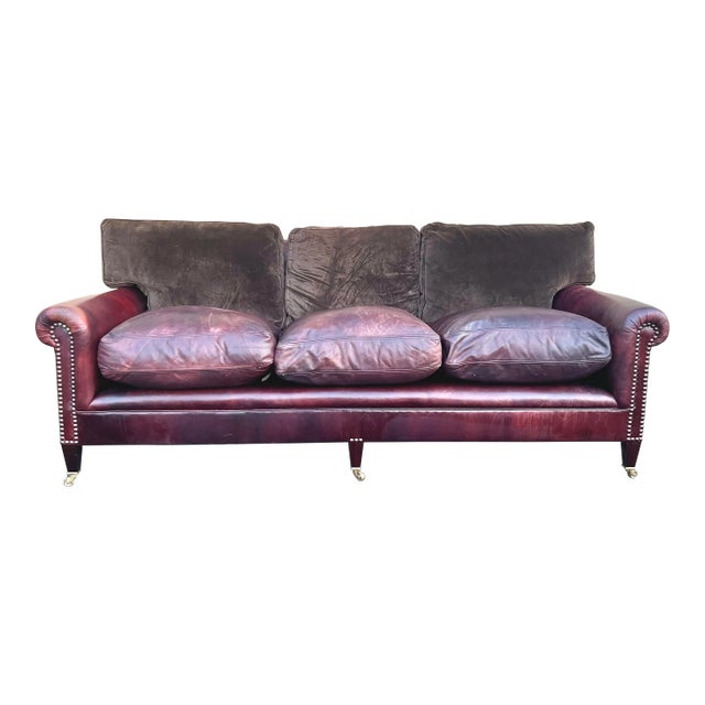George Smith Full Scroll Arm Sofa For Sale