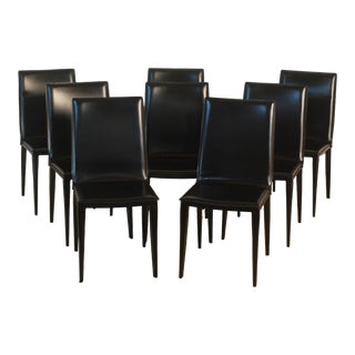Frag Latina H Leather Dining Chairs - Set of 8 For Sale