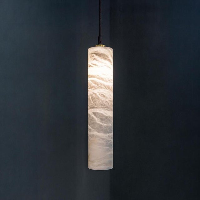 Not Yet Made - Made To Order Tubular Bells Pendant Lamps by United Alabaster, Set of 3 For Sale - Image 5 of 13