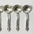 1940s Vintage Hollywood Regency English Chippendale Silverplate Dessert Spoons - Set of 6. For Sale - Image 4 of 10