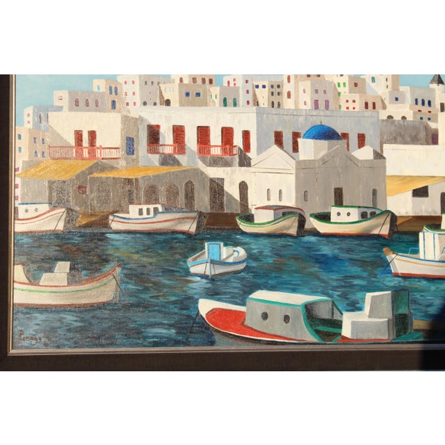 1980s Greek Islands Original Painting For Sale In San Diego - Image 6 of 11