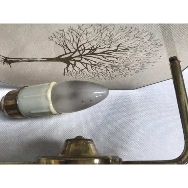 Metal Art Deco Style Brass and Glass Wall Lights, 1960s, Set of 2 For Sale - Image 7 of 18