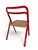 Folding Chair with Viennese Straw by Giorgio Cattelan for Cidue, Italy, 1970s For Sale - Image 5 of 7
