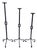 Hand Forged Iron Candelabra Set of 3 (78-98cm) Antique Copper Double Stem with Hercules Knot Detail For Sale
