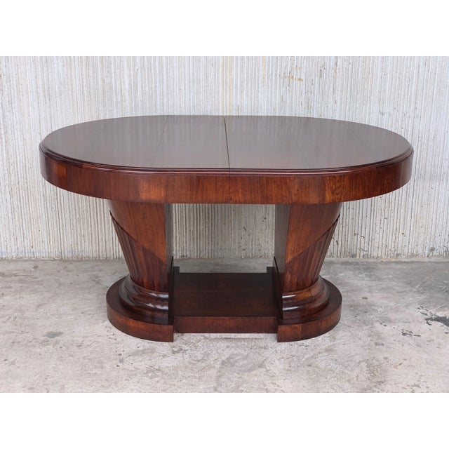 Early 20th Century Fine French Art Deco Burl Elm Wood Set of Six Chairs For Sale - Image 4 of 18