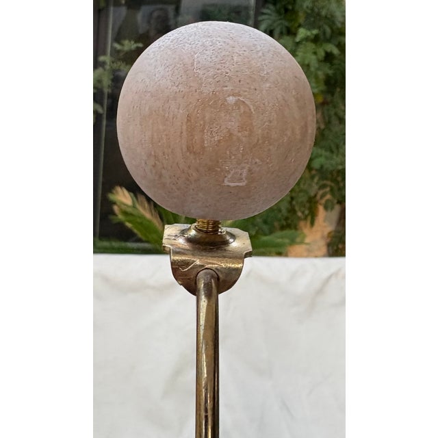 Metal 1980's Postmodern Plaster Rope and Handles Table Lamps With Shades, a Pair For Sale - Image 7 of 9