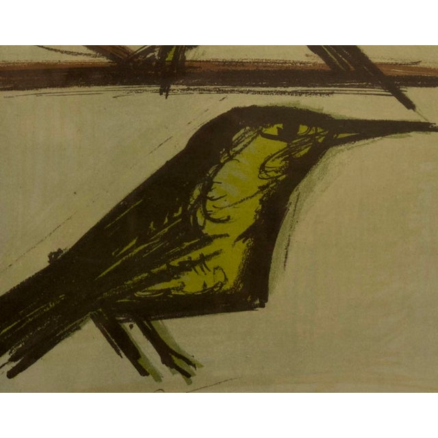 Mid-Century Modern Bernard Buffet, Bird Composition, Lithograph, C. 1960s For Sale - Image 3 of 5