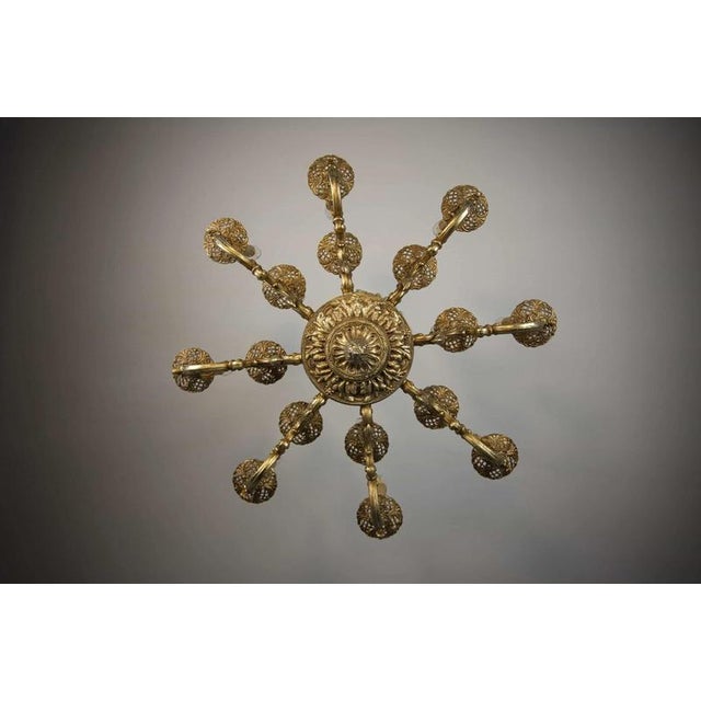 Gold Rococo Style 8-Armed Chandelier For Sale - Image 8 of 11