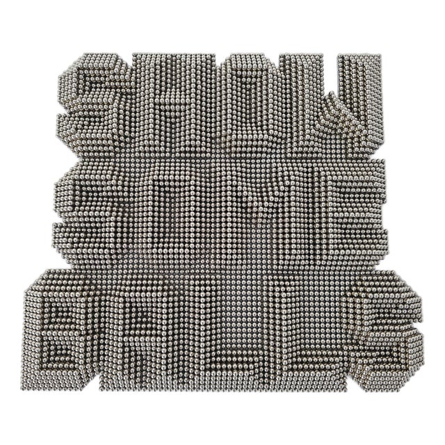 “Showsomeballs” Wall Mounted Heavy Metal Sculpture. For Sale