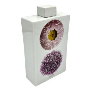 Vintage Fabienne Jouvin Paris Sea Urchins Vase With Lid For Sale