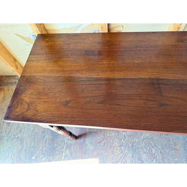 Vintage English French Country Style Narrow Top Console Table For Sale - Image 4 of 17