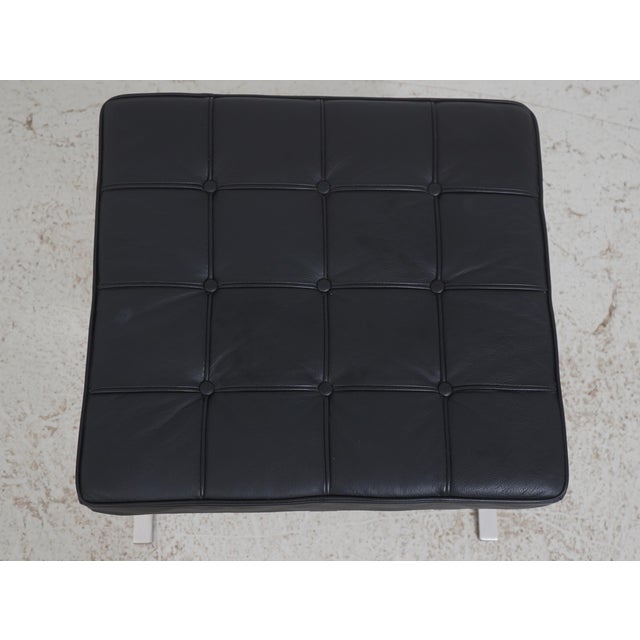 Hekman Mid Century Modern Chrome Barcelona Chair & Ottoman For Sale - Image 11 of 18