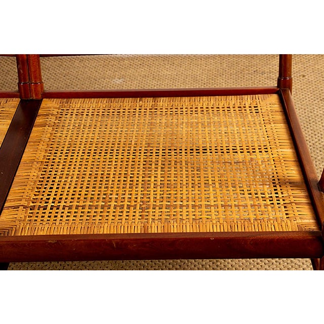 Danish 2-Seater Sofa in Mahogany and Cane Model Pj 149/2 by Ole Wanscher for Poul Jeppesen, 1960s For Sale - Image 3 of 18