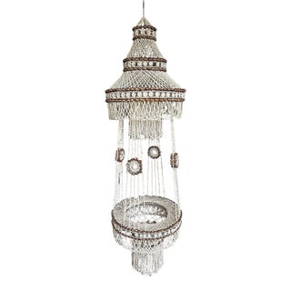 Huge Shell Hanging Planter - Boho Chic For Sale