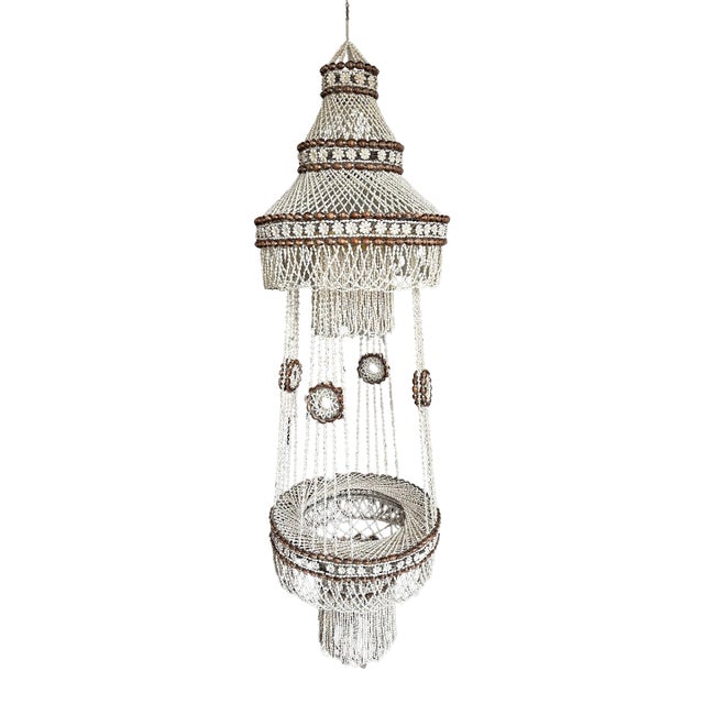 Huge Shell Hanging Planter - Boho Chic For Sale