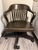 VIntage Custom Kintsugi Brass Inlay White Oak Banker’s Chair – Ebonized Executive Desk Chair For Sale - Image 9 of 9