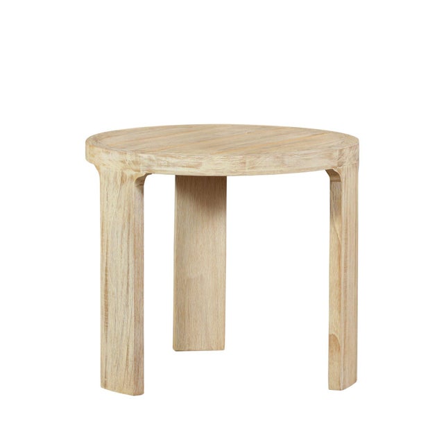 Eclipse Outdoor Solid Teak Wood Natural Look End Table For Sale - Image 4 of 8