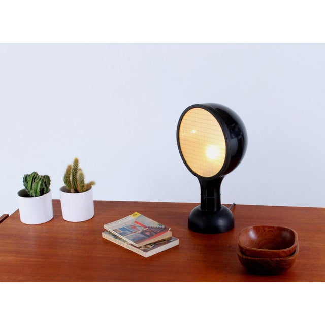 Black Drive Table Lamp by Adalberto Dal Lago for Bieffeplast, 1970s For Sale - Image 6 of 7