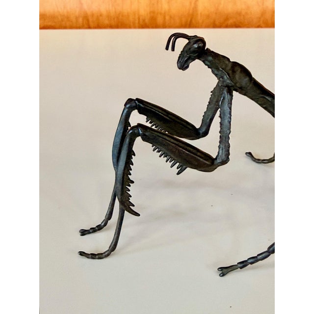 Large Japanese Articulate Bronze Praying Mantis Jizai Yasunosuke Ryubundo VI For Sale - Image 13 of 14
