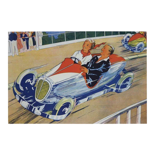 1930s English Automobile Carnival Poster by Willson's Leicester For Sale