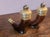 Pair Vintage Avon Viking Horn Brown Glass After Shave Lotion Bottles, C1960s For Sale - Image 4 of 9