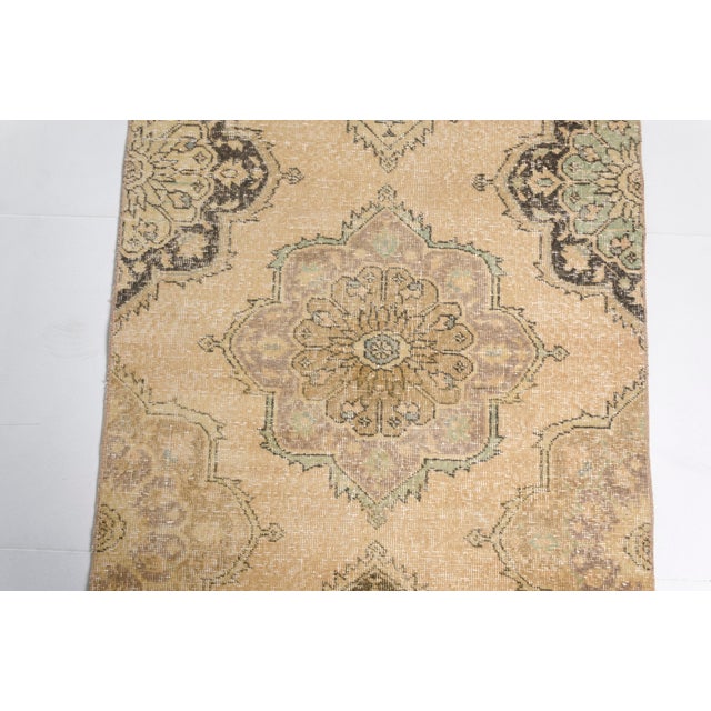 Textile Handknotted Vintage Handmade Runner For Sale - Image 7 of 10