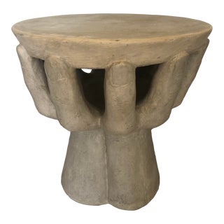 Concrete Hands Table Base in the Style of Pedro Freideberg For Sale