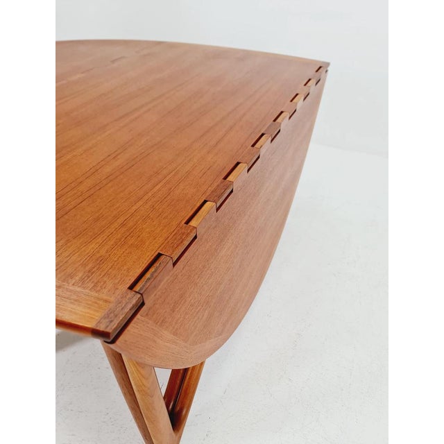 Mid-Century Modern Danish Drop Leaf Teak Dining Table from Niels Koefoed, 1960s For Sale - Image 14 of 18