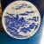 Classic blue and white large chinoiserie plate depicting the Japanese countryside. Great on a wall or table.