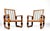 White Art Deco Armchairs in Wood and Fabric, 1930, Set of 2 For Sale - Image 8 of 9
