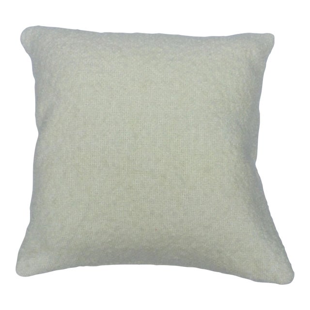 Off White European Boucle Pillow For Sale