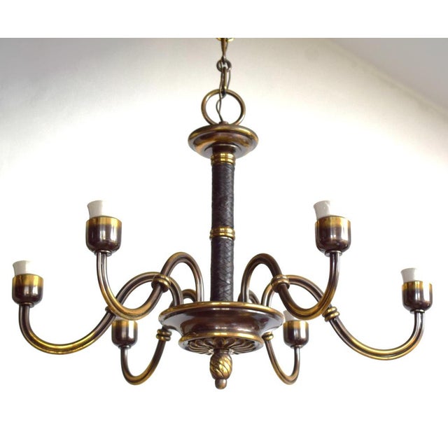 1930s Vintage Hanging Lamp by Hugo Gorge, 1930s For Sale - Image 5 of 11