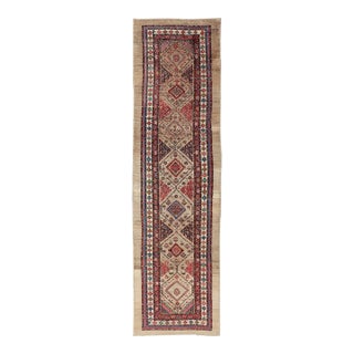 Tribal Persian Hand Knotted Antique Serab Long Runner in Tribal Design 3'7 X 14 For Sale