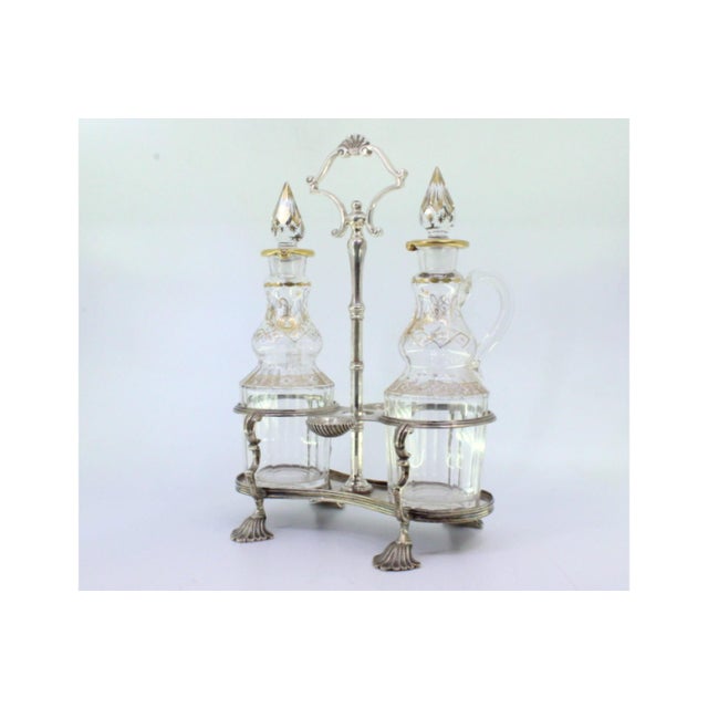 Silver Silver and Glass Cruet, Set of 3 For Sale - Image 8 of 10