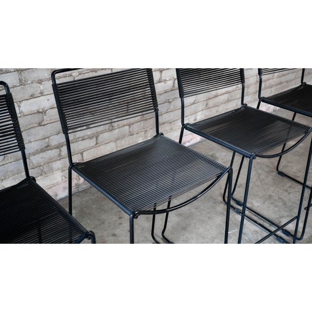Post Modern Giandomenico Belotti Attributed 'Spaghetti' Counter Stools, C. 1980s - Set of 4 For Sale - Image 11 of 18