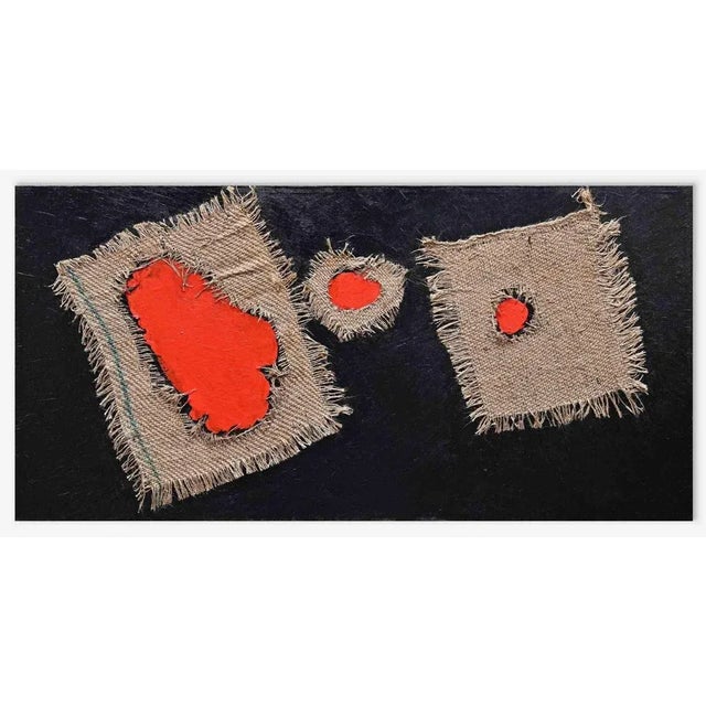 Giorgio Lo Fermo, Homage to Burri, Original Oil on Canvas, 2022 For Sale - Image 4 of 4