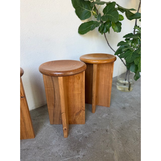 Vintage Oak Stools, 1950s, Set of 4 For Sale - Image 10 of 18